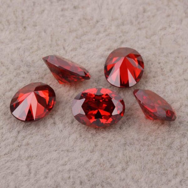 Ximimark 10Pcs Oval Shape Cut Red Ruby Mozambique Loose Gemstone 7x5mm - Image 5