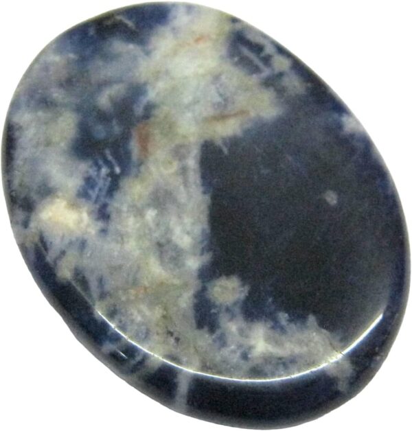 crystalmiracle Sodalite Worry Stone crystal healing Reiki Thumb Stone Gift Wellness gemstone powerful Luck Peace Harmony - Image 2