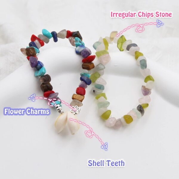 EuTengHao 933Pcs Irregular Chips Stone Beads Natural Gemstone Beads Kit with Earring Hooks Spacer Beads Pendants Charms Jump Rings for DIY Jewelry Necklace Bracelet Earring Making Supplies - Image 9