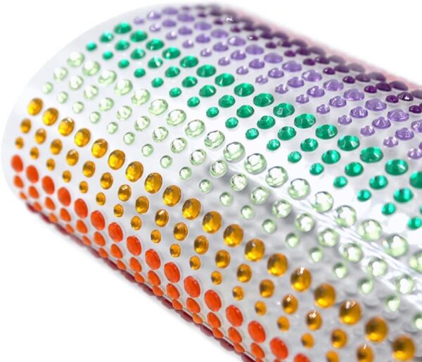 MAKINGTEC 2100 Pcs Rhinestone Stickers, Self Adhesive Crystal Glitter Diamond Art Gemstone Stickers for Face Diy Crafts Nail Phone Case Decoration (Colorful 2pcs) - Image 3