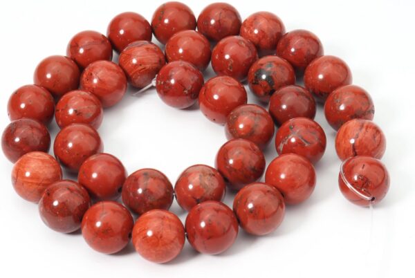 Siomia 60pcs 6mm Natural Red Jasper Gemstone Beads Energy Healing Crystal Round Loose Stone Beads for Jewelry Making, DIY Bracelets Necklaces - Image 7