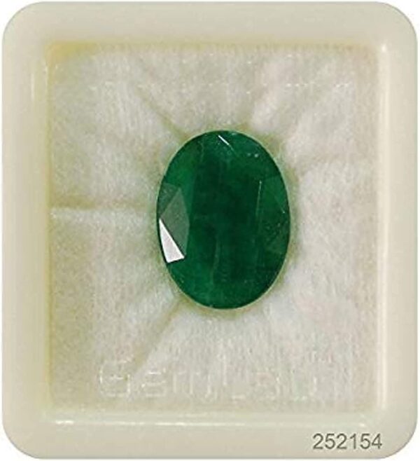 Sidharth Gems 7.45 Carat - 8.25 Ratti Colombian Panna Emerald (Panna Stone) Certified Natural Gemstone AAA Quality - Image 2