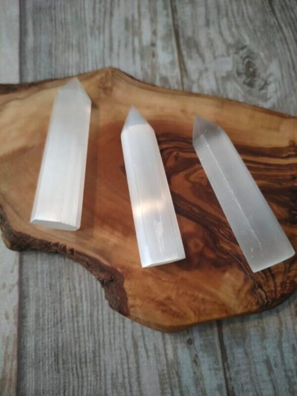 REBUY Selenite Wand Crystal Healing Gemstone Meditation Wand Reiki Healing Crystal Chakra Stone Wand, Size 10 Cms approx. - Image 3