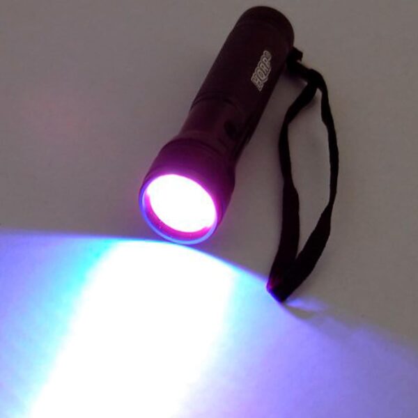 HQRP 12 LED 365 nm UV Flashlight Black light for Minerals Inspection Identification, Ultraviolet Gemstone Detection + HQRP UV Meter - Image 8