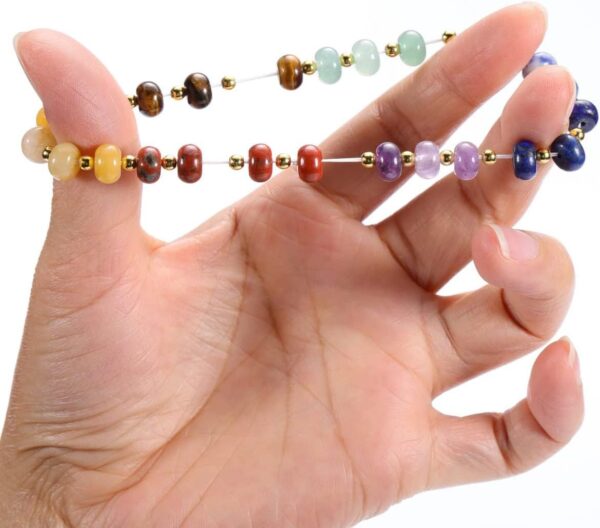 Azonee Crystals Bracelet 7 Chakra Reiki Healing Crystal Gemstone Bracelets for Women Yoga Meditation Crystal Bangle Cuff Bracelet Healing Energy Gemstones Bracelets Jewelry for Women Gift - Image 5