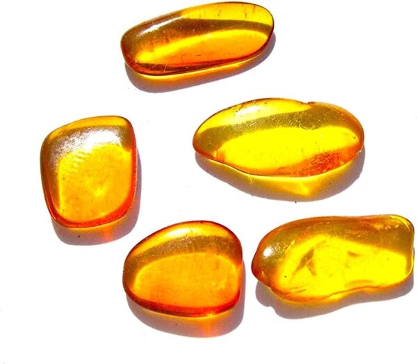 Ian and Valeri Co. Raw Amber Flat Gemstones Very Small Set of 5 Stones - Image 2