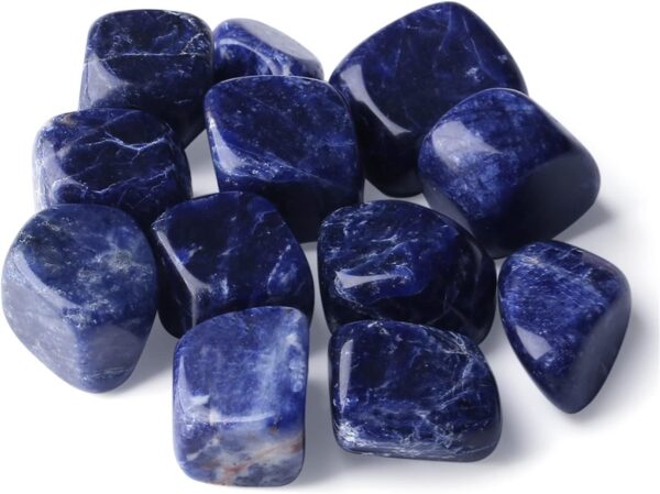 YATOJUZI Blue Solidate Tumbled Polished Natural Healing Crystals Stones Bulk Stones Crystal for Energy Reiki Tumbling Cabbing Balancing Decoration Gemstones Crystal Healing Meditation Therapy Gift - Image 2