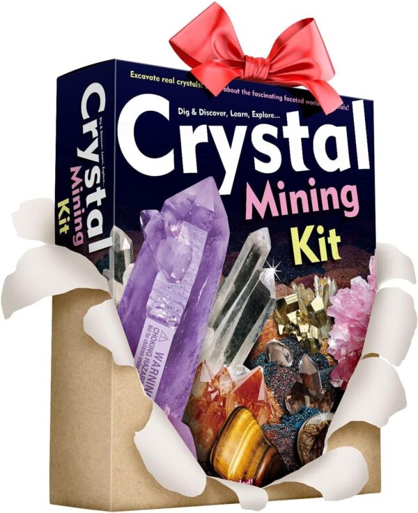 XXTOYS Crystal Mining Kit Gems Dig Kit for Kids with Real Crystals Rock Digging Kit Excavate Gemstones and Minerals Geology Science STEM Toys Gift for Kid - Image 7