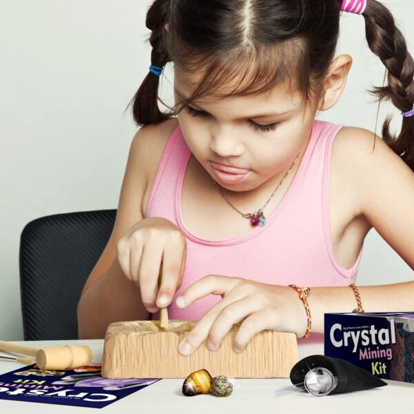 XXTOYS Crystal Mining Kit Gems Dig Kit for Kids with Real Crystals Rock Digging Kit Excavate Gemstones and Minerals Geology Science STEM Toys Gift for Kid - Image 6