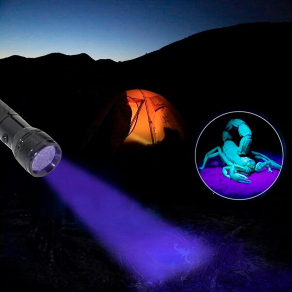 HQRP 12 LED 365 nm UV Flashlight Black light for Minerals Inspection Identification, Ultraviolet Gemstone Detection + HQRP UV Meter - Image 6