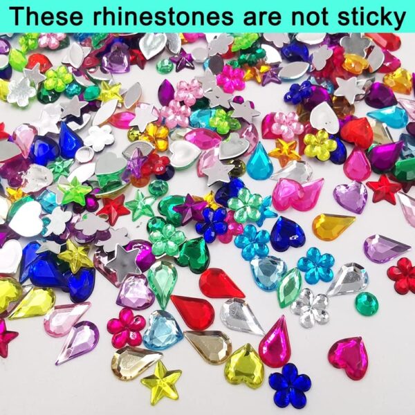 DaKuan 20000 Pcs 6MM Bulk Loose Sequins and 600 Pieces Craft Gems Jewels Acrylic Flatback Rhinestones Gemstone for DIY Crafts Jewelry Making, 6-13mm - Image 5