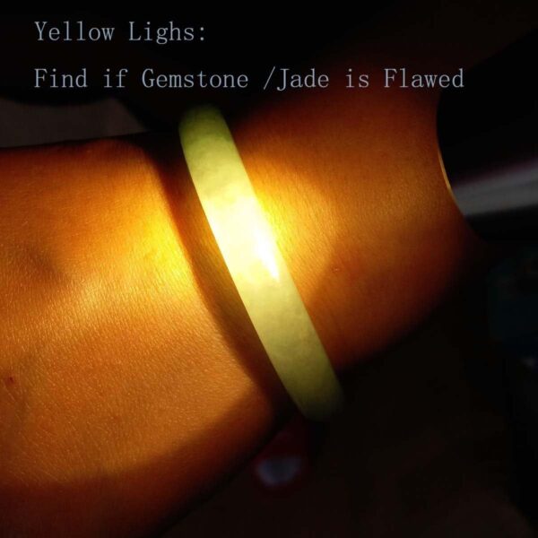 qlee Led Uv Flashlight 365nm R5 Jade Jewelry Gemstone Identification Lights Ultraviolet/Yellow/White 3 in 1 Light Measurement Scale with 18650 Battery - Image 5