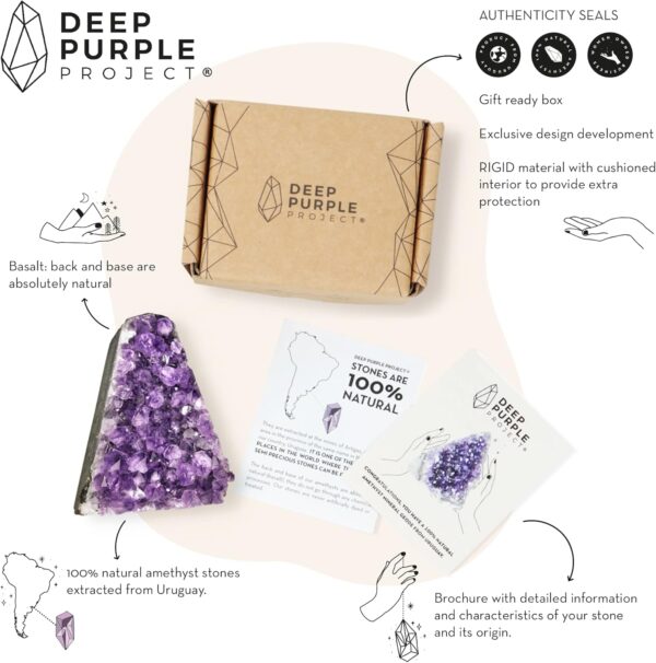 Deep Purple Project 1 Lb Quartz Crystal Cluster Raw Amethyst Stone Plus: Gift WRAP Box Included - Image 9