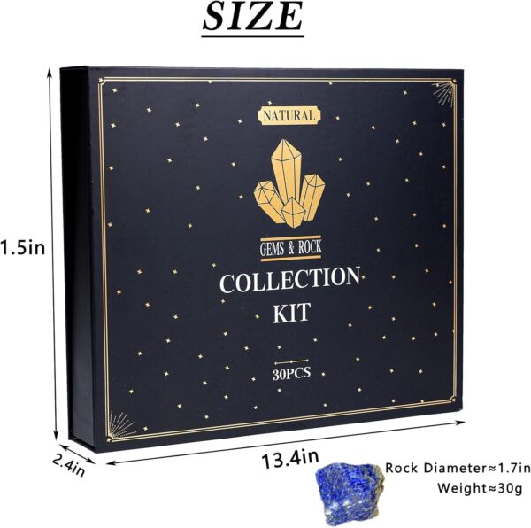 YXZZWL Rock Collection for Kids - 30 Pcs Rocks, Gemstones & Crystals Kit with Learning Guide,Mineral Education Set Geology Science STEM Toys, Earth Science Activity,Gifts for Boys & Girls - Image 6