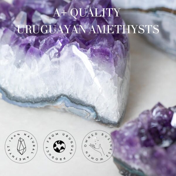 Deep Purple Project Amethyst Clusters Quartz Crystal Geode 1/2 Lb to 1 Lb Plus: Premium Gift Box Spiritual Healing Stone - Image 7