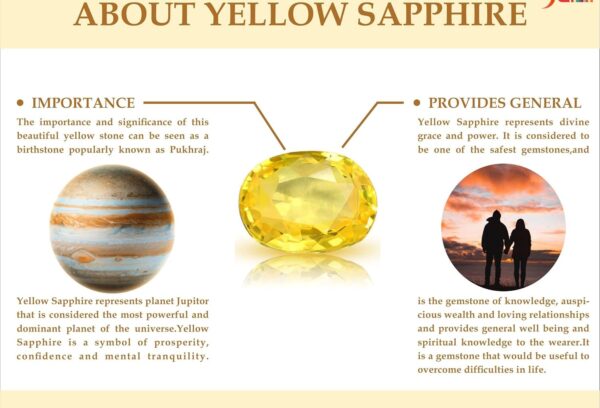 RRVGEM YELLOW SAPPHIRE RING Certified Natural 10.50 Carat Certified Unheated Untreatet Yellow Sapphire Pukhraj Gemstone Ring GOLD PLATED Ringfor Women's and Men's LAB -CERTIFIED, Gold Plated, Sapphire - Image 3