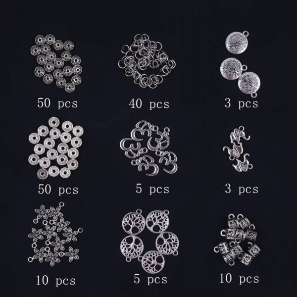 Fishdown 418 pcs 8mm Crystal Beads for Jewelry Making, Natural Stone Healing Beads for Bracelets, Gemstone Beading & Jewelry Necklace Making DIY Kit - Image 5