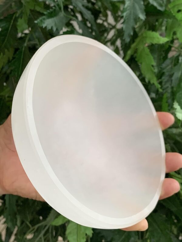 GAF TREASURES Extra Large Selenite Bowl, 6" Gemstone Carved Selenite Crystal Charging Bowl, Large Selenite Crystals Bowl For Smudging and Reiki - Image 2