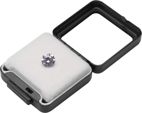 POKOFO Glass Top Loose Diamond or Gemstone Display Box Case Holder Show Container Metal (Black) - Image 7