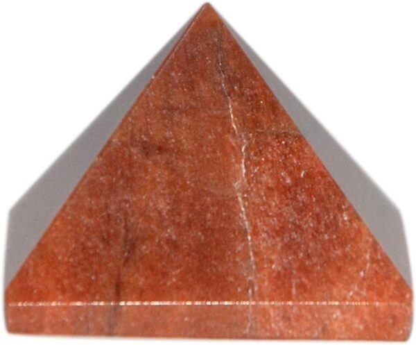 Aatm Red Quartz Gemstone Pyramid – Decorative Crystal for Home & Office (1 inch) - Image 2