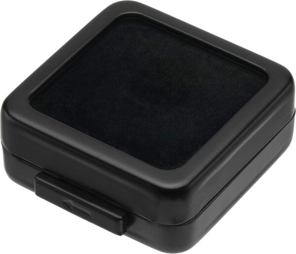 POKOFO Glass Top Loose Diamond or Gemstone Display Box Case Holder Show Container Metal (Black) - Image 2