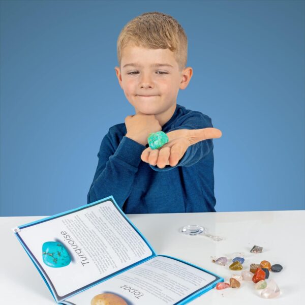 Science Kidz Mega Gemstone Dig Kit - 20 Real Life Gems & Crystals - Gemstones Excavation Kits For Kids - Gem Stones Digging Kit Set - Dig For Gems, Stones, Crystals & Rocks - Image 7