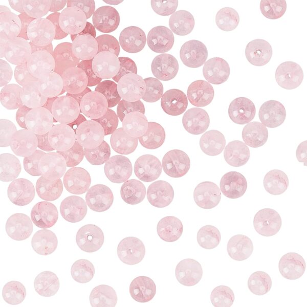 OLYCRAFT Approximately 118 Pcs 6mm Natural Rose Quartz Round Gemstone Beads Loose Energy Stone Beads Natural Stone Beads for Jewellery Making Bracelets and Necklaces - Image 2