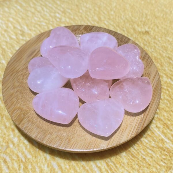 10 PCS 0.8 * 0.8 Inches Thicken Heart Crystals Amethyst Natural Healing Crystal Polished Hearts Carved Stones Rose Quartz Palm Gemstones Reiki Energy Balancing Worry Stone Meditation Love Gift - Image 5