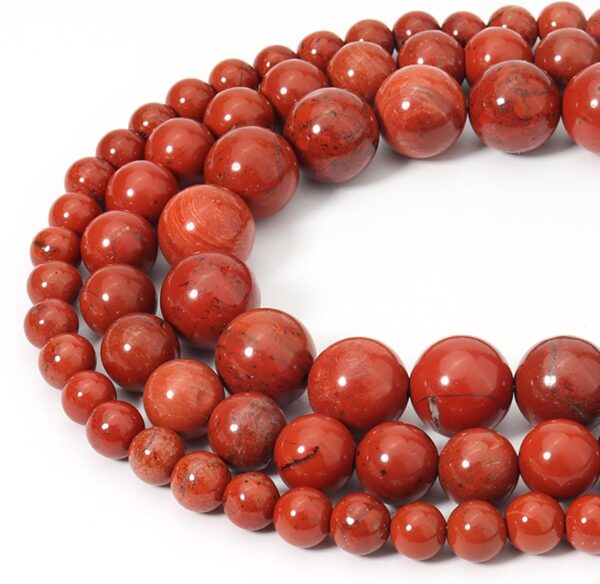 Siomia 60pcs 6mm Natural Red Jasper Gemstone Beads Energy Healing Crystal Round Loose Stone Beads for Jewelry Making, DIY Bracelets Necklaces - Image 5
