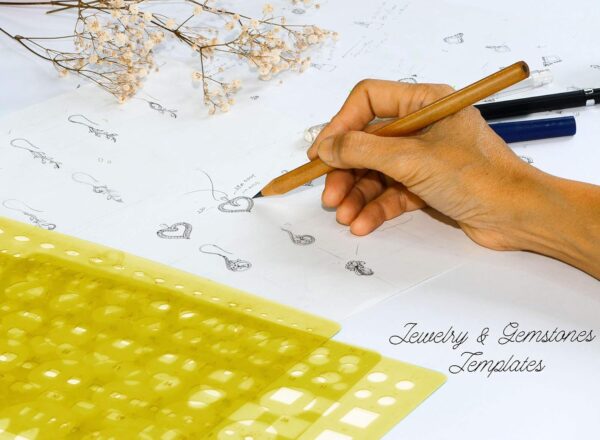 Traceease Multiple Shape Gemstone Series Draw Jewelry Templates Drafting Tools Jewellery Designing Stencils - Image 5