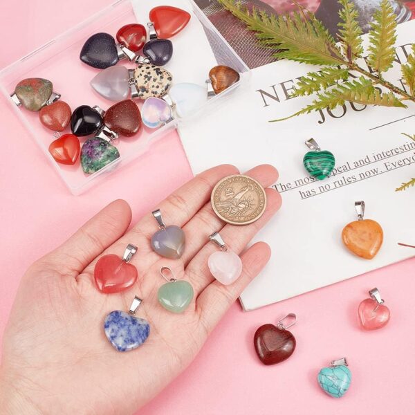 PH PandaHall Stone Pendants Charms Dop Chakra Beads Pendants Quartz Charms for Necklace Jewelry Making - Image 7