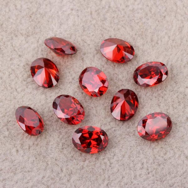 Ximimark 10Pcs Oval Shape Cut Red Ruby Mozambique Loose Gemstone 7x5mm - Image 3