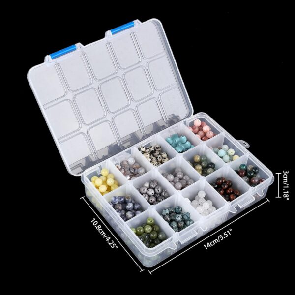 NBEADS About 750 Pcs Natural Gemstone Beads, 6mm Natural Loose Beads Stone Beads for DIY Jewelry Making - Image 8