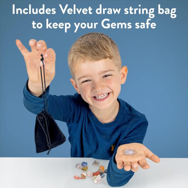 Science Kidz Mega Gemstone Dig Kit - 20 Real Life Gems & Crystals - Gemstones Excavation Kits For Kids - Gem Stones Digging Kit Set - Dig For Gems, Stones, Crystals & Rocks - Image 5