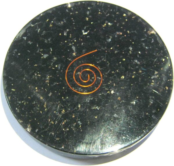 crystalmiracle Black Tourmaline Gemstone 90 Mm orgonite Round Coaster Crystal Healing Reiki feng Shui Gift - Image 3