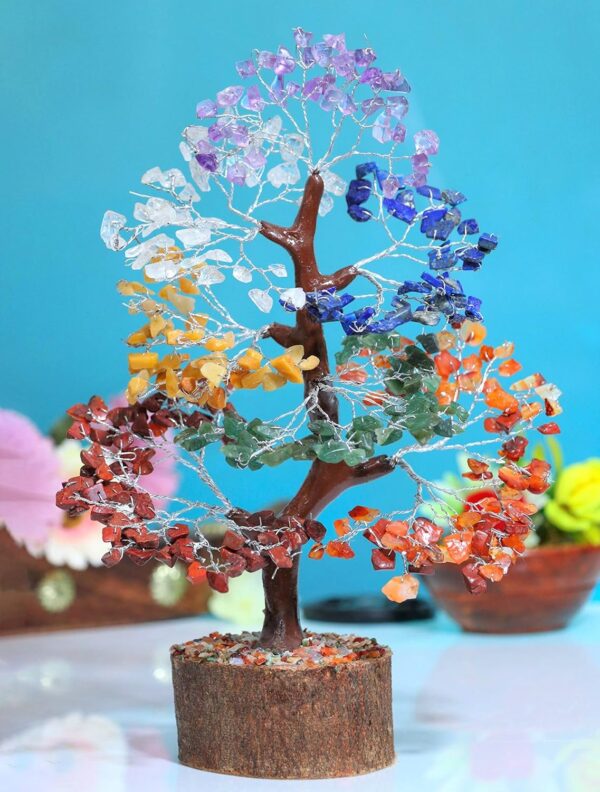 Seven Chakra Tree of Life - Crystal Tree of Life - Handmade Gemstone Tree - Healing Crystal Decoration - 7 Chakra Tree - Money Tree Bonsai - Spiritual Gifts - Feng Shui Decor - Crystal Gift - Gem Tree - Image 3