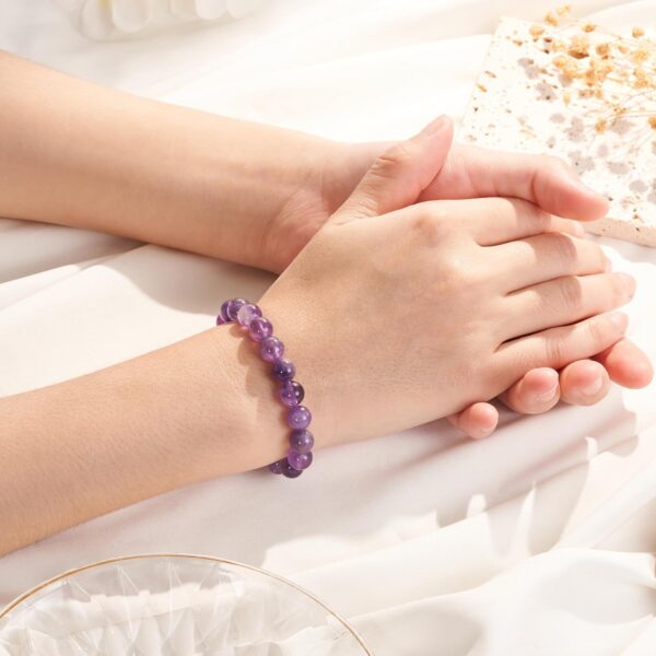 Seyaa Stress Relief Anxiety Yoga Bracelet, Natural Crystal Stone Healing Gifts for Women Men Teens, Stone, no gemstone, Green - Image 5