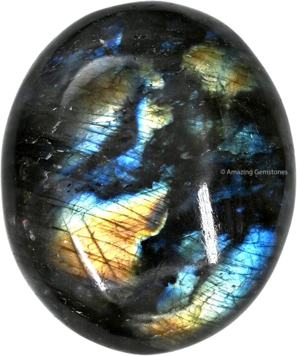 Amazing Gemstone Labradorite Crystals - Large Palm Stone - Crystal for Good Luck, Meditation & Decoration - Unisex - Loose Cut Gemstone - Image 5
