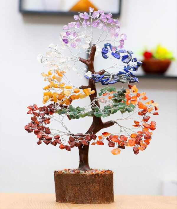 Seven Chakra Tree of Life - Crystal Tree of Life - Handmade Gemstone Tree - Healing Crystal Decoration - 7 Chakra Tree - Money Tree Bonsai - Spiritual Gifts - Feng Shui Decor - Crystal Gift - Gem Tree - Image 5