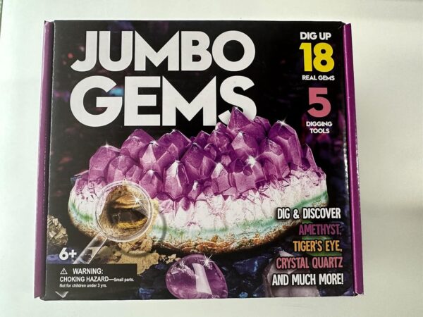 Dr. Daz Minerals Excavation Set Jumbo Gemstone Experiment Set Digging Real Jewel & Stones Yourself with Hammer and Chisel, Birthday Party Set for Children from 6 7 8 9 10 Years - Image 8