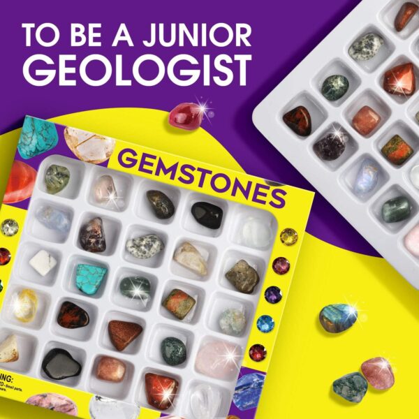 XXTOYS Rocks Collection 25PCS Rock and Mineral Education Set Gemstones for Kids Geology Gem Kit with Healing Chakra Gemstones, Tumbled Stones and More Identification Guide STEM Science Education - Image 7