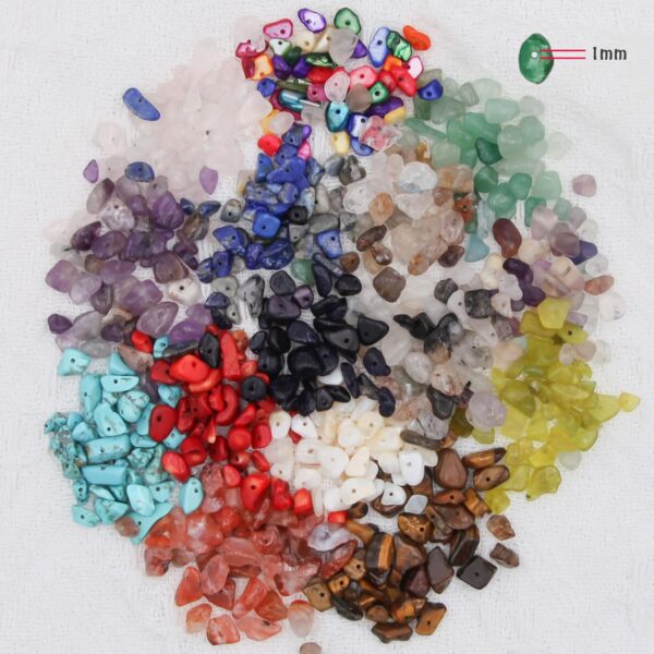 EuTengHao 933Pcs Irregular Chips Stone Beads Natural Gemstone Beads Kit with Earring Hooks Spacer Beads Pendants Charms Jump Rings for DIY Jewelry Necklace Bracelet Earring Making Supplies - Image 10