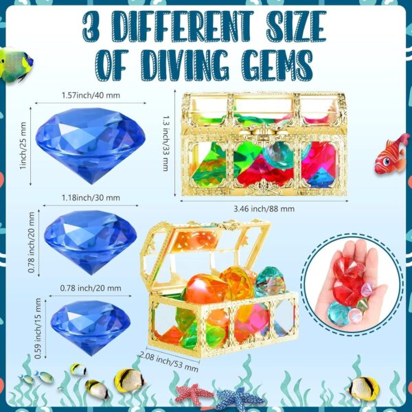 MAKINGTEC Acrylic Gems Toys, 13 Pcs Colorful Diamond Gem, Summer Underwater Acrylic Gemstones Set, Diving Gem Toys, Swimming Pool Party Favors for Kids - Image 8