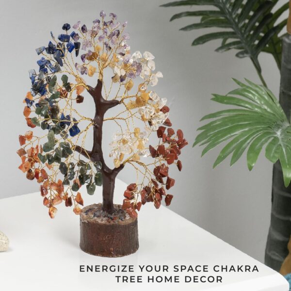 Seven Chakra Crystal Tree, Lucky Crystal Bonsai Tree Gemstone Chakra Tree Chakra Stone Bonsai Tree Gemstone Tree Spiritual Crystal Tree of Life Crystal Decoration for Desk - Money Tree - Home Gifts - Image 5