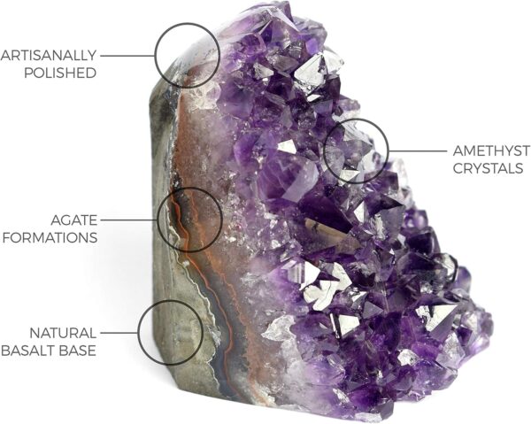 Deep Purple Project Amethyst Clusters Quartz Crystal Geode 1/2 Lb to 1 Lb Plus: Premium Gift Box Spiritual Healing Stone - Image 6