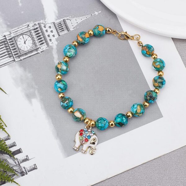 OLYCRAFT 147pcs Synthetic Turquoise Beads 8mm Irregulär Dyed Turquoise Beads Gemstone Energy Stone Loose Beads for Bracelet Necklace Jewelry Making - Image 6
